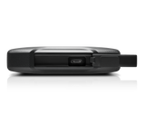 From out in the wild to back in the studio, trust your photos, footage, and important files to a portable hard drive that’s as relentless as you are. The high-capacity G-DRIVE™ ArmorATD™ rugged, all-terrain drive gives you pro-grade durability you can feel with a premium, anodized aluminum enclosure, easy-to-grip protective bumper, and IP54 rain/dust resistance.