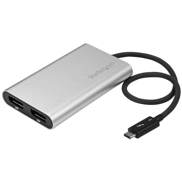 StarTech.com Thunderbolt 3 to Dual DisplayPort Adapter - Thunderbolt to 2x DP Converter - 4K 60Hz