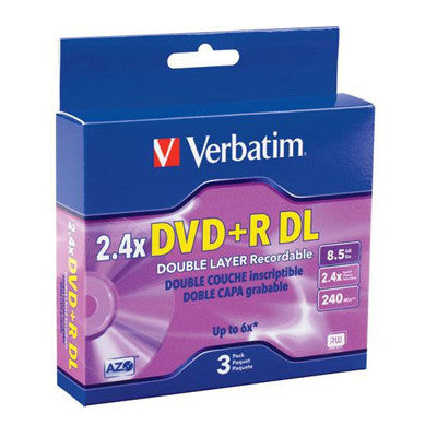 DVD+RDL Branded 6X Pk3